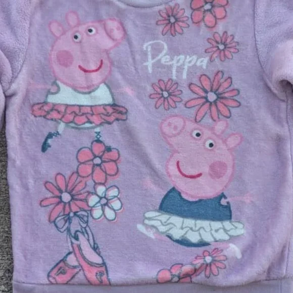 Peppa Pig Girls' Fleece Sweatshirt & Joggers – Pink Ballerina 2-Piece Set - Picture 4 of 4